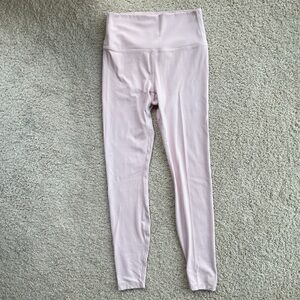 All in Motion Blush Light Pink Ribbed Texture High Rise Leggings Size Small